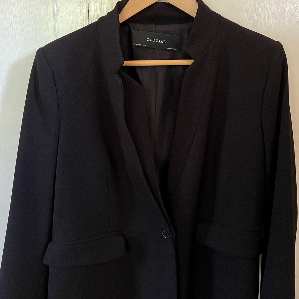 Euc Zara Basic Suit Jacket - image 4